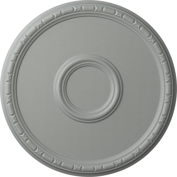 Ekena Millwork Odessa Bead & Barrel Ceiling Medallion (Fits Canopies up to 5"), 19 3/4"OD x 1 3/8"P, Primed White CM20OD - main